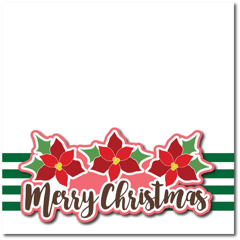 Merry Christmas - Printed Premade Scrapbook Page 12x12 Layout