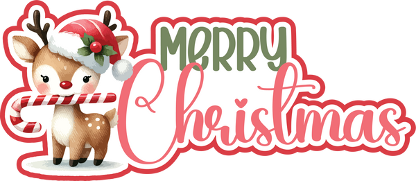 Merry Christmas - Scrapbook Page Title Sticker