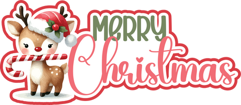 Merry Christmas - Scrapbook Page Title Sticker