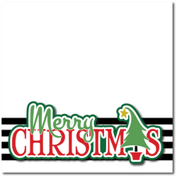 Merry Christmas - Printed Premade Scrapbook Page 12x12 Layout