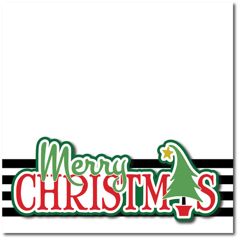 Merry Christmas - Printed Premade Scrapbook Page 12x12 Layout