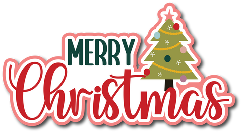 Merry Christmas - Scrapbook Page Title Sticker