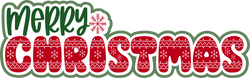 Merry Christmas - Scrapbook Page Title Die Cut