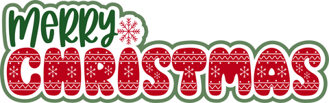 Merry Christmas - Scrapbook Page Title Die Cut