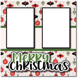 Merry Christmas - Printed Premade Scrapbook Page 12x12 Layout
