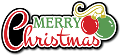 Merry Christmas - Scrapbook Page Title Sticker