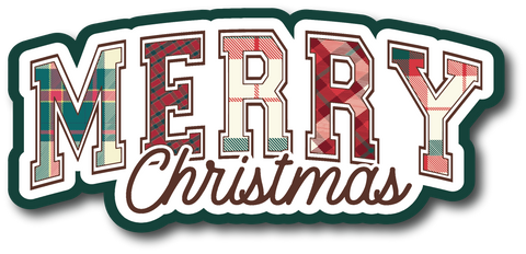 Merry Christmas - Scrapbook Page Title Die Cut