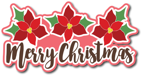 Merry Christmas - Scrapbook Page Title Die Cut