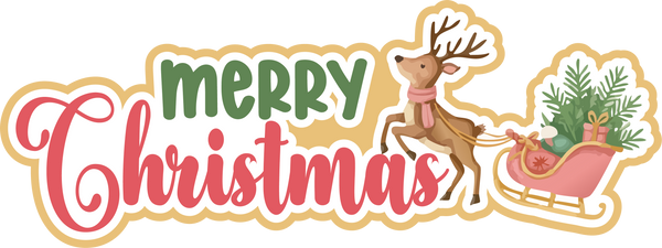 Merry Christmas - Scrapbook Page Title Sticker