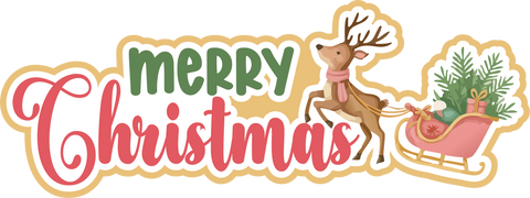 Merry Christmas - Scrapbook Page Title Sticker