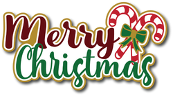 Merry Christmas - Scrapbook Page Title Sticker