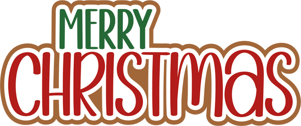Merry Christmas - Scrapbook Page Title Sticker