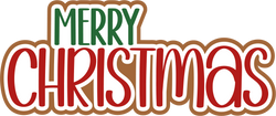 Merry Christmas - Scrapbook Page Title Die Cut