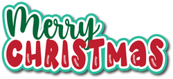 Merry Christmas - Scrapbook Page Title Die Cut