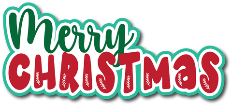 Merry Christmas - Scrapbook Page Title Die Cut