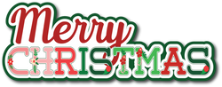 Merry Christmas - Scrapbook Page Title Die Cut