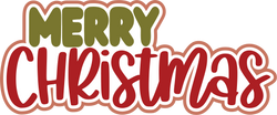 Merry Christmas - Scrapbook Page Title Die Cut
