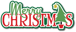 Merry Christmas - Scrapbook Page Title Die Cut