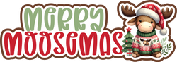 Merry Moosemas - Scrapbook Page Title Sticker