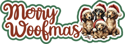 Merry Woofmas - Scrapbook Page Title Die Cut