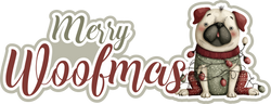 Merry Woofmas - Scrapbook Page Title Sticker