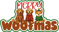 Merry Woofmas - Scrapbook Page Title Sticker
