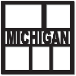 Michigan - 5 Frames - Scrapbook Overlay - Digital Cut File - SVG - INSTANT DOWNLOAD