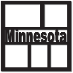 Minnesota - 5 Frames - Scrapbook Overlay - Digital Cut File - SVG - INSTANT DOWNLOAD