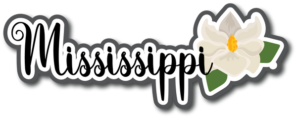 Mississippi - Scrapbook Page Title Die Cut