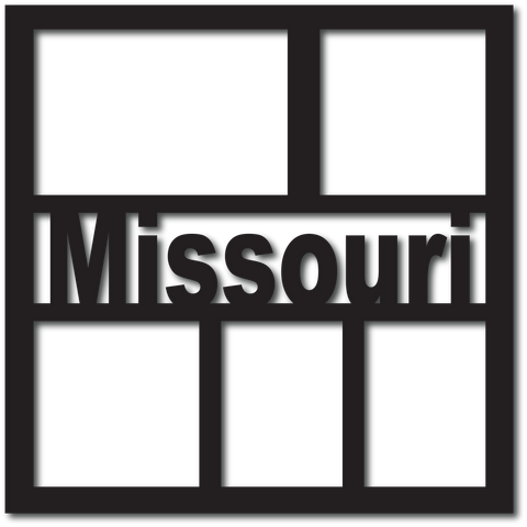 Missouri - 5 Frames - Scrapbook Overlay - Digital Cut File - SVG - INSTANT DOWNLOAD