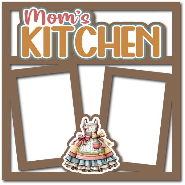 Mom's Kitchen - 2 Frames - Scrapbook Page Layered Overlay Kit