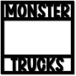 Monster Trucks - Scrapbook Overlay - Digital Cut File - SVG - INSTANT DOWNLOAD