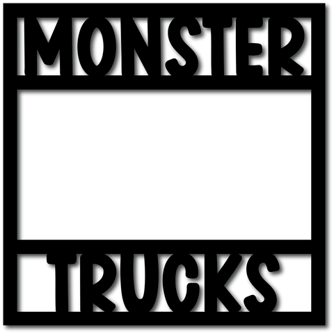 Monster Trucks - Scrapbook Overlay - Digital Cut File - SVG - INSTANT DOWNLOAD