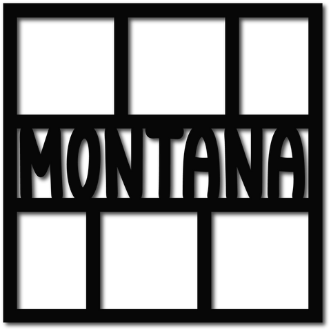 Montana - 6 Frames - Scrapbook Overlay - Digital Cut File - SVG - INSTANT DOWNLOAD