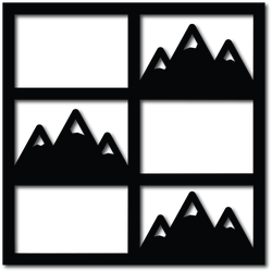 Mountains - 6 Frames - Scrapbook Overlay - Digital Cut File - SVG - INSTANT DOWNLOAD