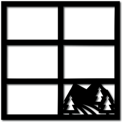 Mountains - 6 Frames - Digital Cut File - SVG - INSTANT DOWNLOAD