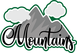 Mountains - Scrapbook Page Title Die Cut