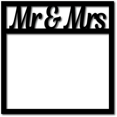 Mr. & Mrs. - Scrapbook Overlay - Digital Cut File - SVG - INSTANT DOWNLOAD