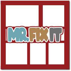 Mr Fix It - Printed Premade Scrapbook Page 12x12 Layout