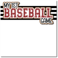 My 1st Baseball Game - Printed Premade Scrapbook Page 12x12 Layout