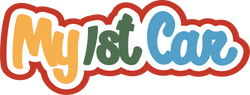 My 1st Car - Scrapbook Page Title Sticker