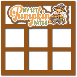 My 1st Pumpkin Patch - 5 Frames - Scrapbook Page Layered Overlay Kit