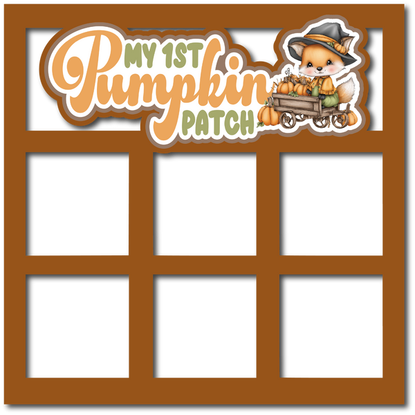 My 1st Pumpkin Patch - 5 Frames - Scrapbook Page Layered Overlay Kit