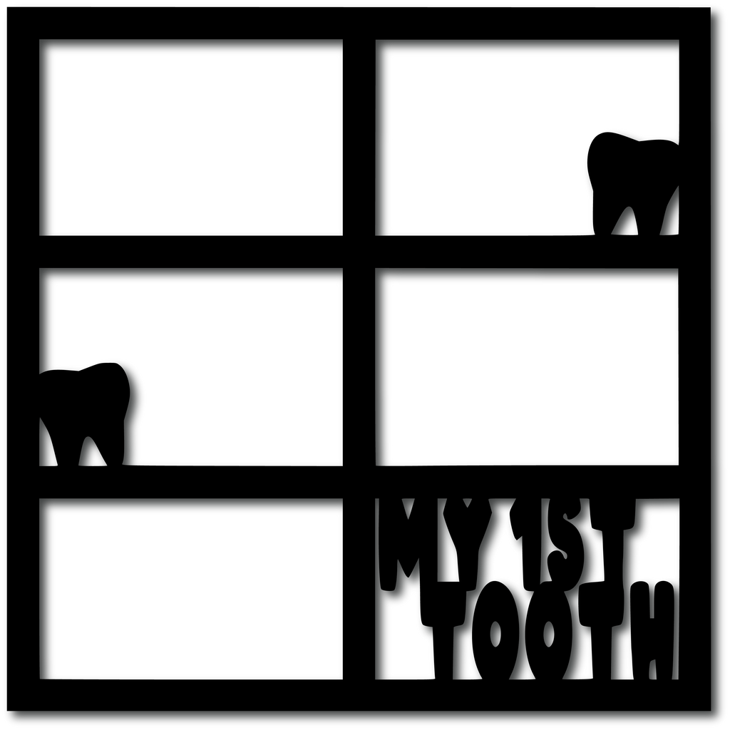 My 1st Tooth - 6 Frames - Digital Cut File - SVG - INSTANT DOWNLOAD ...