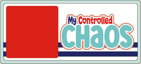 My Controlled Chaos - Scrapbook Page Title Photo Mat Die Cut