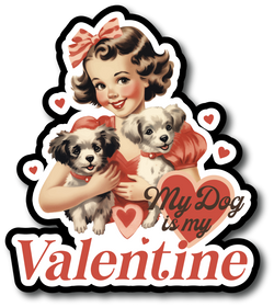 My Dog is My Valentine - Scrapbook Page Title Sticker