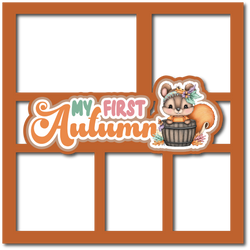 My First Autumn - 5 Frames - Scrapbook Page Layered Overlay Kit