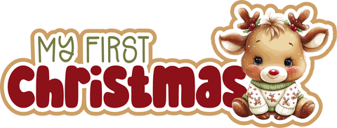 My First Christmas - Scrapbook Page Title Die Cut