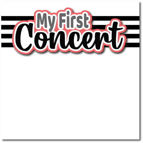 My First Concert - Printed Premade Scrapbook Page 12x12 Layout