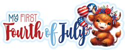 My First Fourth of July - Scrapbook Page Title Sticker